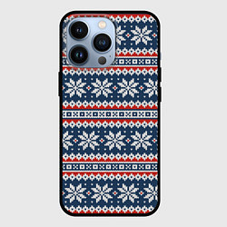 Чехол iPhone 13 Pro Knitted Christmas Pattern