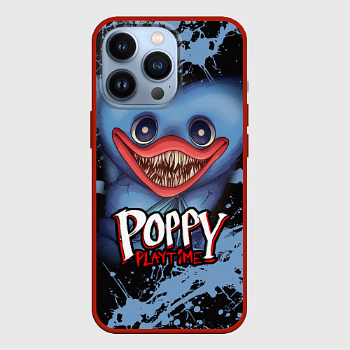 Чехол iPhone 13 Pro POPPY PLAYTIME: HUGGY / 3D-Красный – фото 1