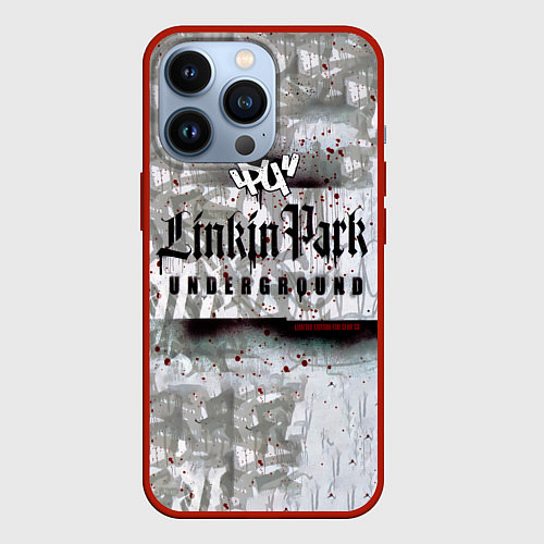 Чехол iPhone 13 Pro LP Underground 3 0 - Linkin Park / 3D-Красный – фото 1
