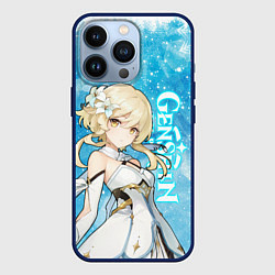 Чехол для iPhone 13 Pro GENSHIN IMPACT НОВОГОДНИЙ, ЛЮМИН, цвет: 3D-тёмно-синий