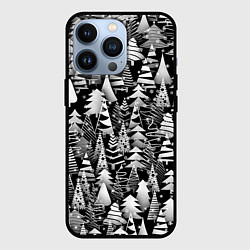 Чехол для iPhone 13 Pro Лес абстрактных ёлок, цвет: 3D-черный
