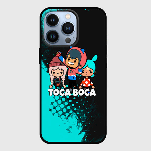 Чехол iPhone 13 Pro Toca Boca Рита и Леон / 3D-Черный – фото 1