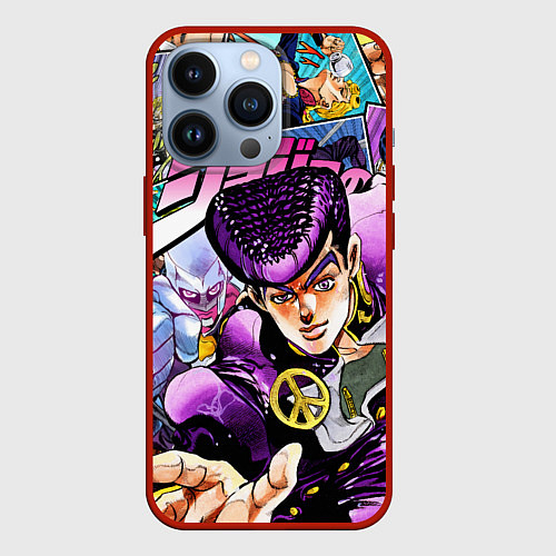 Чехол iPhone 13 Pro JoJos Bizarre Adventure: Josuke / 3D-Красный – фото 1