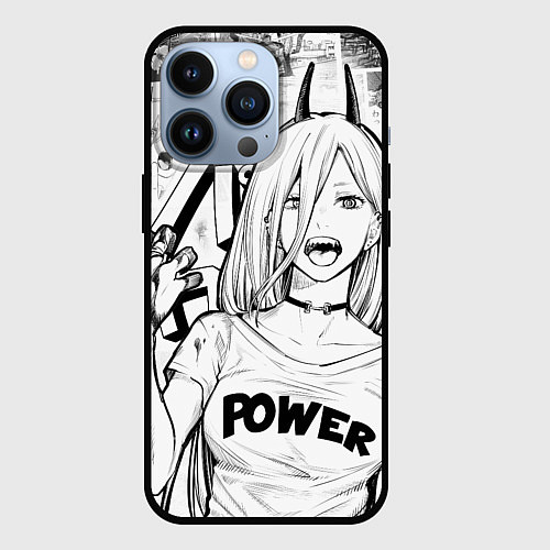 Чехол iPhone 13 Pro Power - Chainsaw-Man / 3D-Черный – фото 1