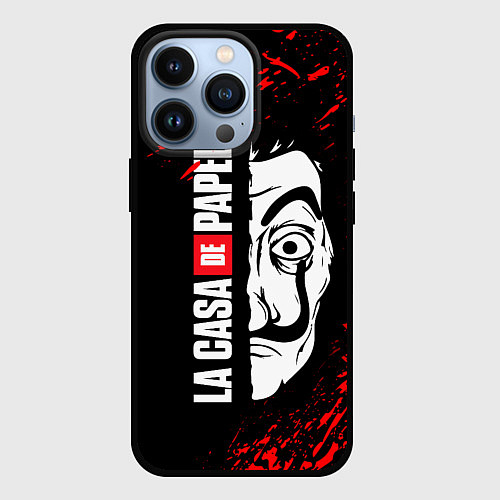 Чехол iPhone 13 Pro БУМАЖНЫЙ ДОМ, LA CASA DE PAPEL / 3D-Черный – фото 1