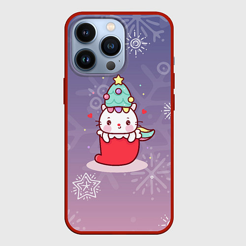 Чехол iPhone 13 Pro Happy New Year 2022 Сat 1 / 3D-Красный – фото 1