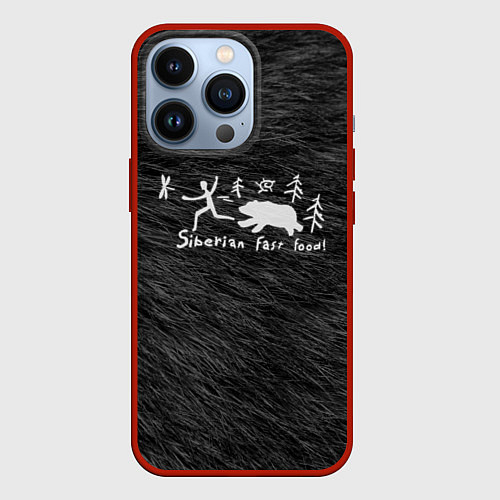 Чехол iPhone 13 Pro Siberian fast food / 3D-Красный – фото 1