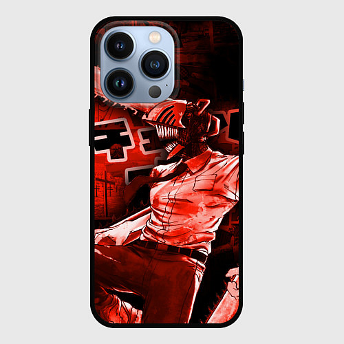 Чехол iPhone 13 Pro Chainsaw Man, Дэнджи / 3D-Черный – фото 1