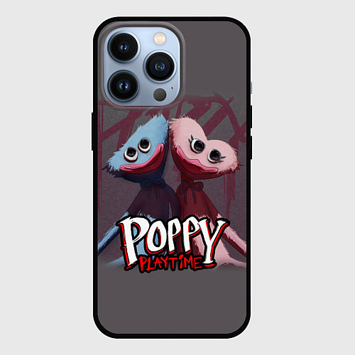 Чехол iPhone 13 Pro ХАГГИ ВАГГИ ПАРОЧКА - POPPY PLAYTIME / 3D-Черный – фото 1