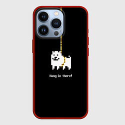 Чехол для iPhone 13 Pro UNDERTALE DOG НА КАНАТЕ, цвет: 3D-красный