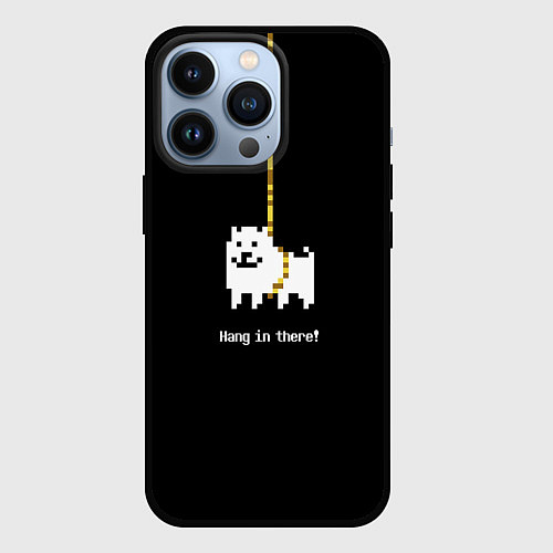 Чехол iPhone 13 Pro UNDERTALE DOG НА КАНАТЕ / 3D-Черный – фото 1