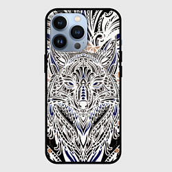 Чехол iPhone 13 Pro БЕЛАЯ ЭТНИЧЕСКА ЛИСА WHITE FOX