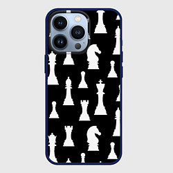Чехол iPhone 13 Pro Белые шахматные фигуры