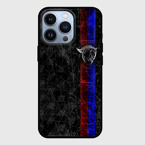Чехол iPhone 13 Pro ЦСКА Москва black theme / 3D-Черный – фото 1