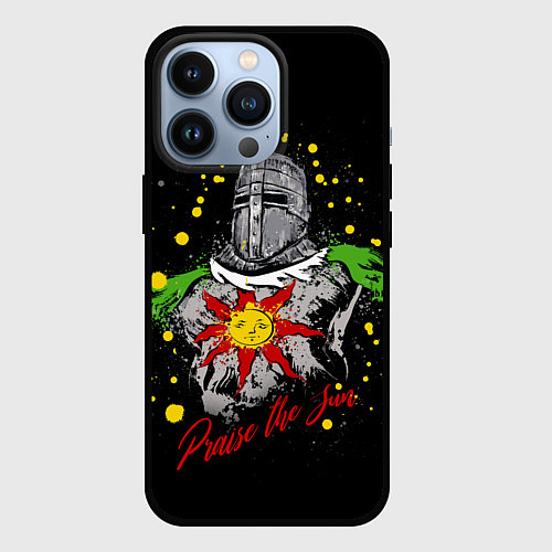 Чехол iPhone 13 Pro Praise the Sun! Dark Souls / 3D-Черный – фото 1