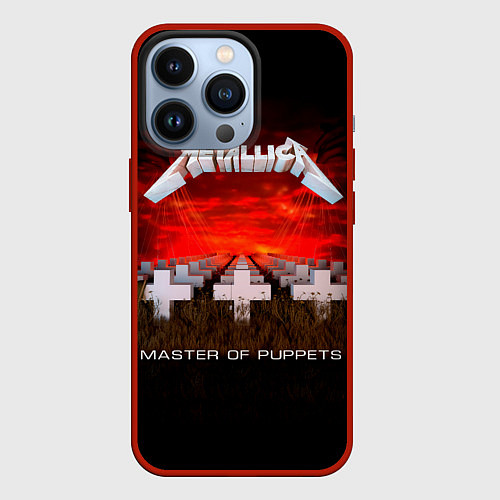 Чехол iPhone 13 Pro Master of Puppets - Metallica / 3D-Красный – фото 1