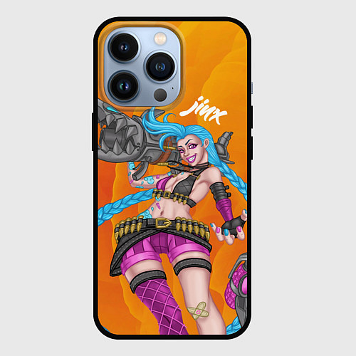 Чехол iPhone 13 Pro Реактивная Jinx / 3D-Черный – фото 1