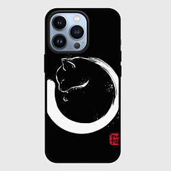 Чехол для iPhone 13 Pro Кошечка спит на тебе Инь Янь, цвет: 3D-черный