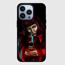 Чехол для iPhone 13 Pro БУМАЖНЫЙ ДОМ ОРУЖИЕ- LA CASA DE PAPEL, цвет: 3D-черный