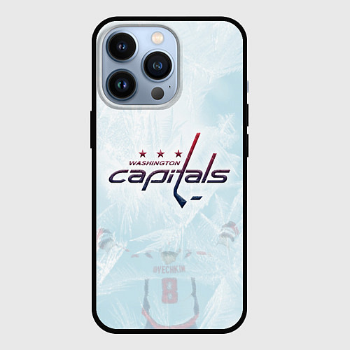 Чехол iPhone 13 Pro Washington Capitals Ovi8 Ice theme / 3D-Черный – фото 1