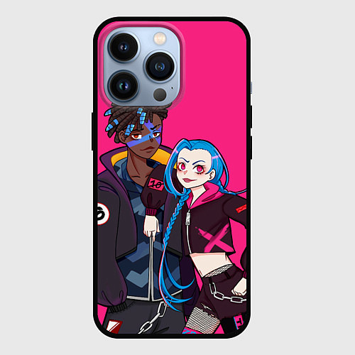 Чехол iPhone 13 Pro Ekko and Jinx / 3D-Черный – фото 1