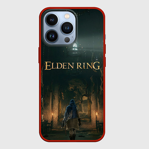 Чехол iPhone 13 Pro Elden Ring - логово / 3D-Красный – фото 1