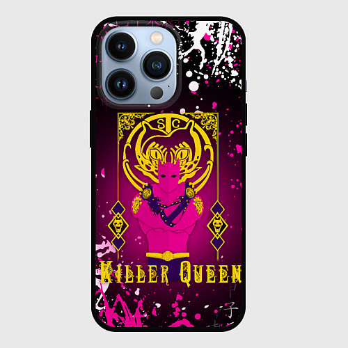 Чехол iPhone 13 Pro JOJO KILLER QUEEN КОРОЛЕВА УБИЙЦА / 3D-Черный – фото 1