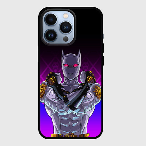 Чехол iPhone 13 Pro JOJO KILLER QUEEN КОРОЛЕВА УБИЙЦА FIRE STYLE / 3D-Черный – фото 1