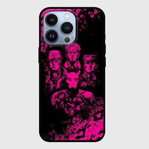 Чехол iPhone 13 Pro JOJO BIZARRE ADVENTURE ПЕРСОНАЖИ / 3D-Черный – фото 1