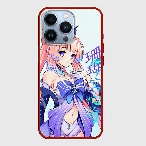 Чехол iPhone 13 Pro Кокоми - Геншин Импакт / 3D-Красный – фото 1
