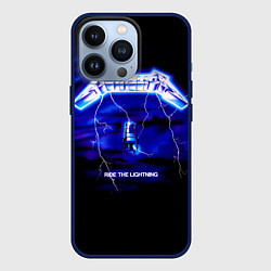 Чехол для iPhone 13 Pro Ride the Lightning - Metallica, цвет: 3D-тёмно-синий