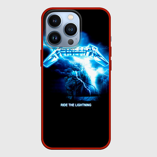 Чехол iPhone 13 Pro Ride the Lightning Metallica / 3D-Красный – фото 1