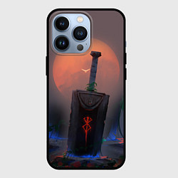 Чехол для iPhone 13 Pro БЕРСЕРК МЕЧ С КЛЕЙМОМ, цвет: 3D-черный