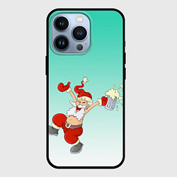 Чехол iPhone 13 Pro Веселый празднующий дед Мороз