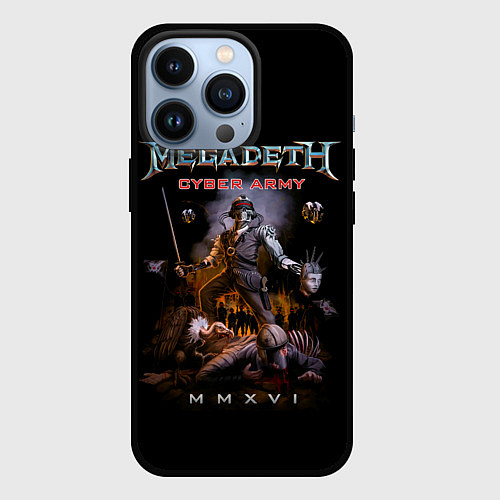 Чехол iPhone 13 Pro Cyber Army / 3D-Черный – фото 1