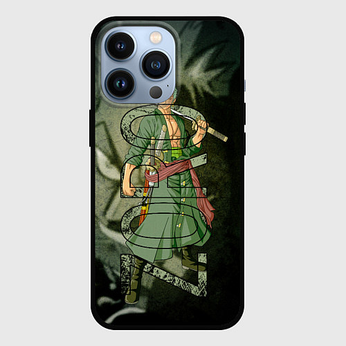 Чехол iPhone 13 Pro Зоро Zoro Ван Пис / 3D-Черный – фото 1