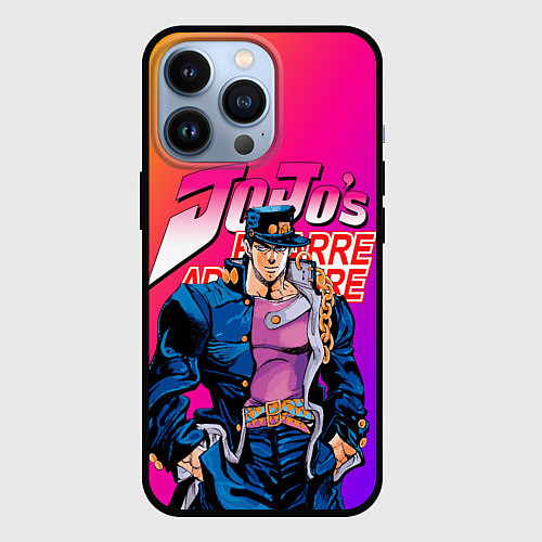 Чехол iPhone 13 Pro JOJO BIZARRE ADVENTURE ДЖО ДЖО ГРАДИЕНТ / 3D-Черный – фото 1