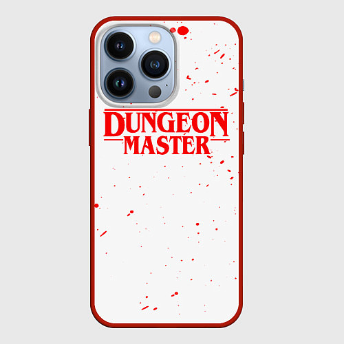 Чехол iPhone 13 Pro DUNGEON MASTER BLOOD ГАЧИМУЧИ БЕЛЫЙ / 3D-Красный – фото 1