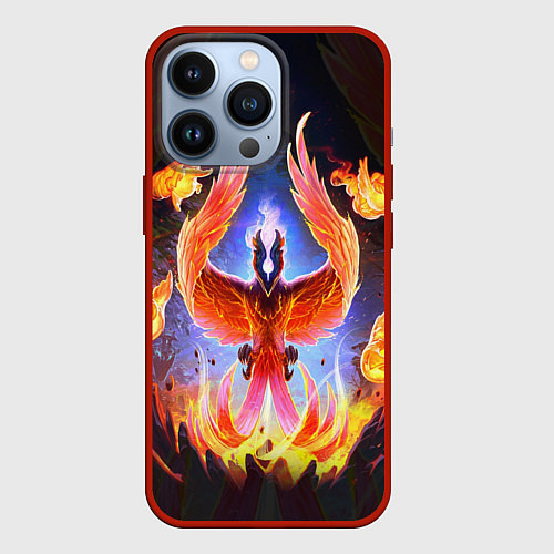 Чехол iPhone 13 Pro DOTA 2 ФЕНИКС / 3D-Красный – фото 1