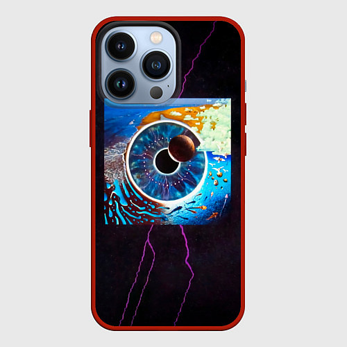 Чехол iPhone 13 Pro P U L S E - Pink Floyd / 3D-Красный – фото 1