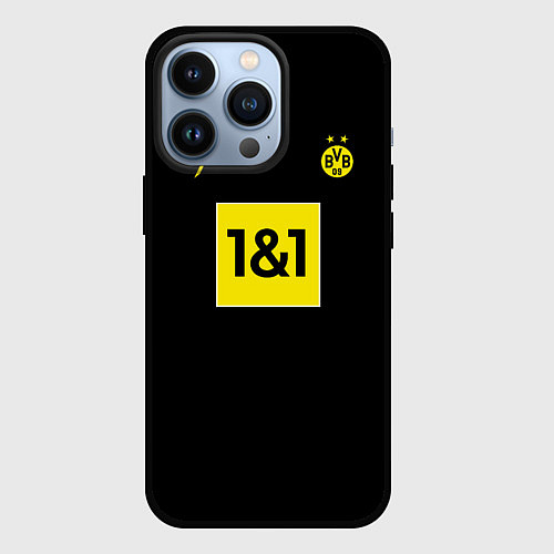 Чехол iPhone 13 Pro Haaland 9 - Borussia Dortmund / 3D-Черный – фото 1