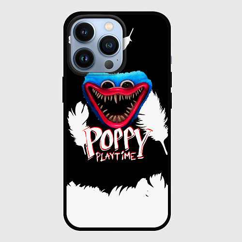 Чехол iPhone 13 Pro Poppy Playtime Перья / 3D-Черный – фото 1
