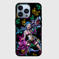 Чехол iPhone 13 Pro JINX ARCANE NEON MEOW! LOL