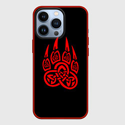 Чехол для iPhone 13 Pro ПЕЧАТЬ ВЕЛЕСЕ, РУНЫ, цвет: 3D-красный