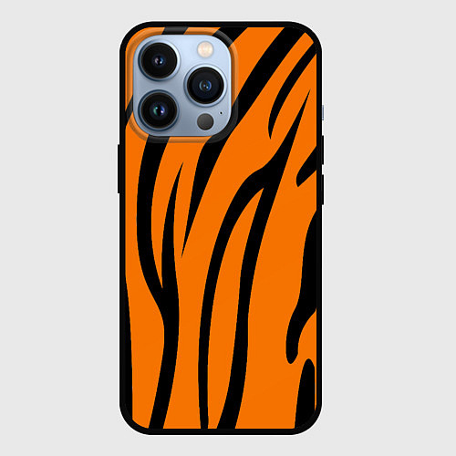 Чехол iPhone 13 Pro Текстура тиграtiger / 3D-Черный – фото 1