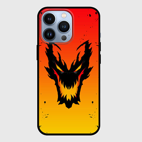 Чехол iPhone 13 Pro DOTA SHADOW FIEND FIRE / 3D-Черный – фото 1