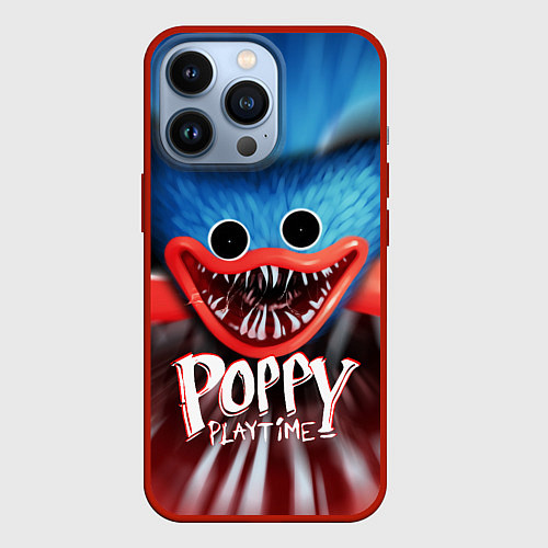 Чехол iPhone 13 Pro ХАГИ ВАГИ, Я ТЕБЯ ПОЙМАЛ POPPY PLAYTIME ИГРА / 3D-Красный – фото 1