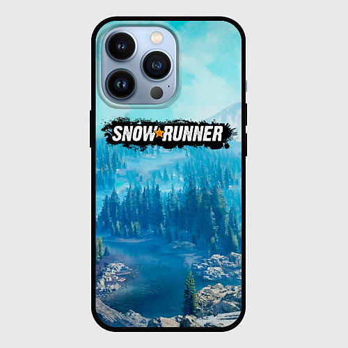 Чехол iPhone 13 Pro SnowRunner СноуРаннер логотип / 3D-Черный – фото 1