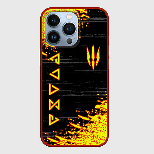 Чехол iPhone 13 Pro The Witcher Neon / 3D-Красный – фото 1