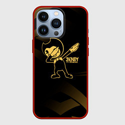 Чехол для iPhone 13 Pro Bendy and the ink machine золотистый, цвет: 3D-красный